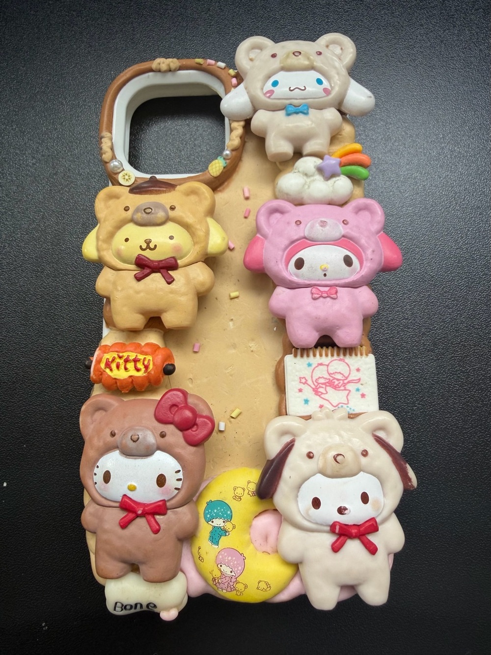 EUC iPhone 13/14 Decoden Case Sanrio Kawaii Cute Pochacco My Melody Cinnamoroll